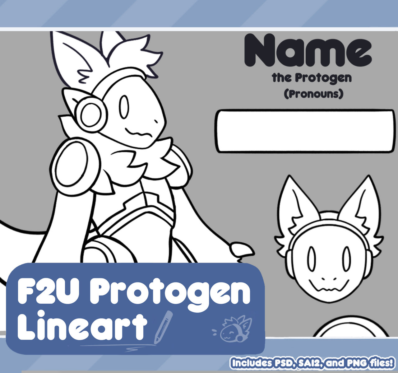 Protogen Base Talking F2U Protogen Lineart - Base by SilvarooHub on DeviantArt