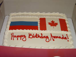 Russia and Canada joined cake