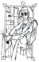 Scientist in a steam punk World