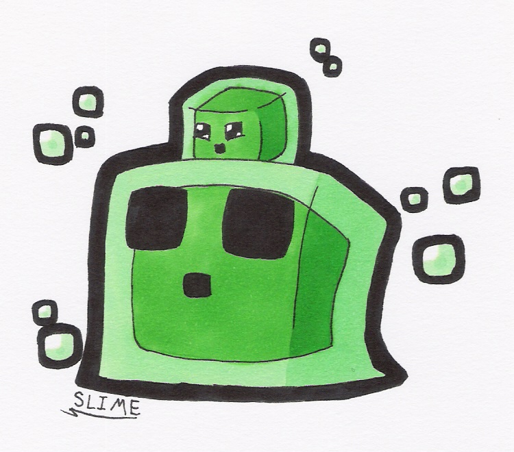 I drew a minecraft slime :D : r/Minecraft