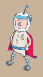 Super Spaceman Pigsworth - Test Illustration