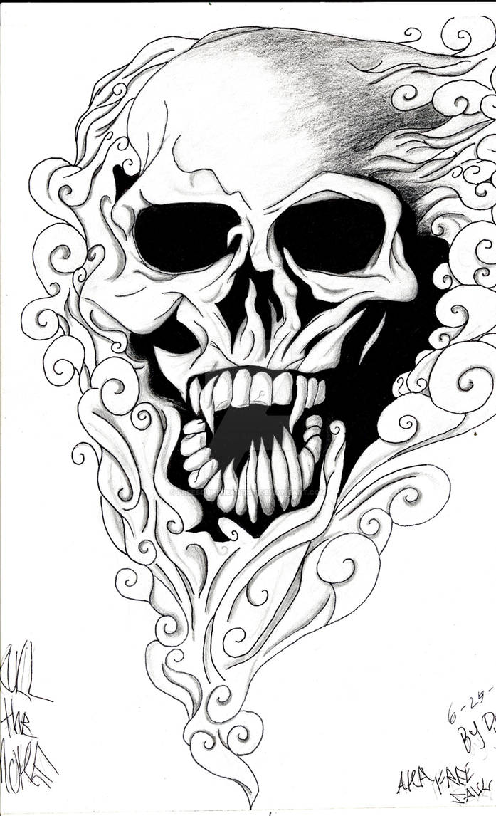 SKULL IN THE SMOKE TATTOO by freesoultheartist on DeviantArt