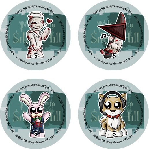 Silent Hill Chibi Badges