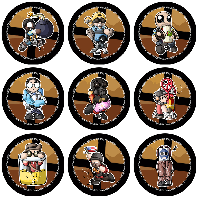 Team Fortress 2 Chibi Badges By RedPawDesigns On DeviantArt team-fortress-2-chibi-badges-by-redpawdesigns-on-deviantart