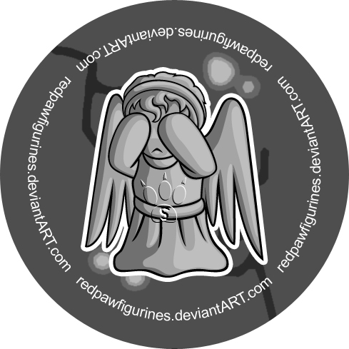 Weeping Angel Chibi Badge