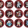 Fighting Type Pokemon Chibi Badges