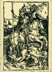 Study of Saint George Slays the Dragon by Durer