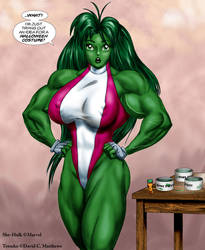 Tetsuko as 'She-Hulk'