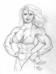 Satin Steele sketch from 2000