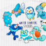 Water Starters - stickers