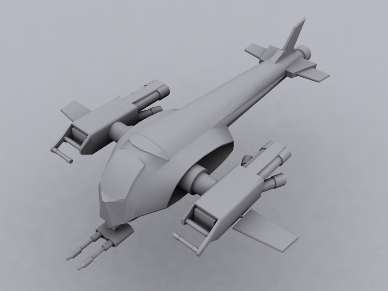 Render of space ship