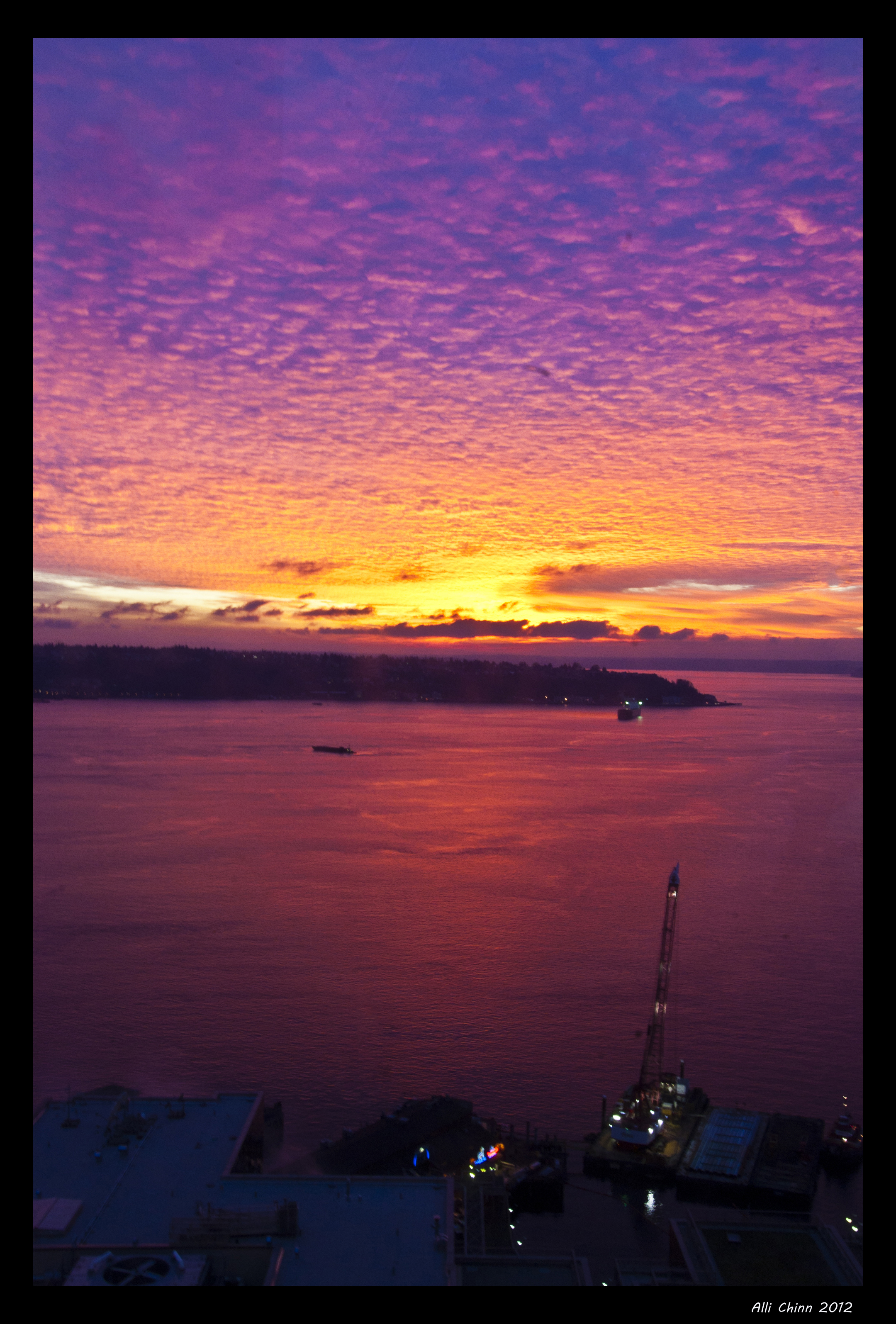 Sunset over the Puget Sound