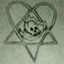 Tattoo- Heartagram and flaming