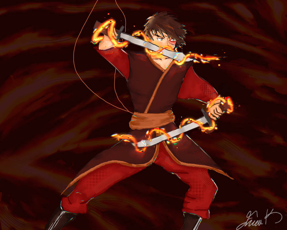 Zuko Weapons Zuko with dual swords by Valiyn on DeviantArt