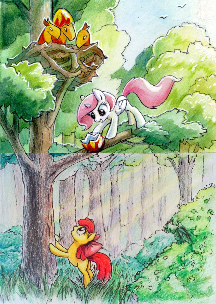 ACEO trade: Apple Bloom and Celestia