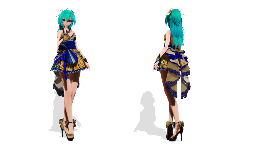 Model DL - TDA Short Kimono Miku by elina002