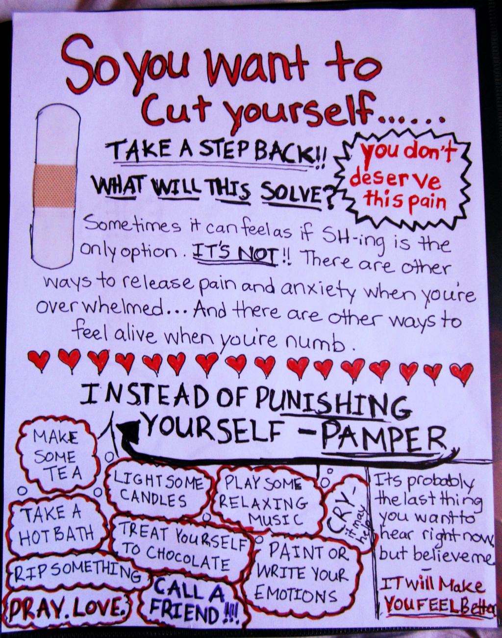 So you want to cut yourself...READ THIS.