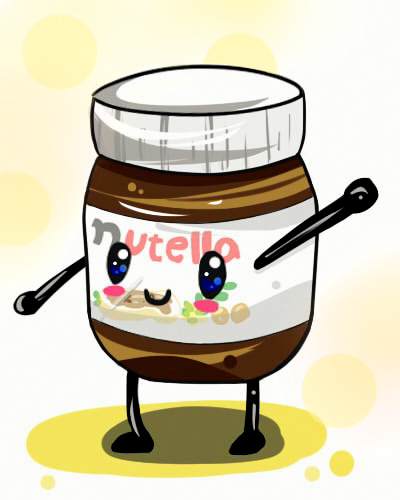 Coelho e Nutella Kawaii para colorir by PoccnnIndustriesPT on DeviantArt