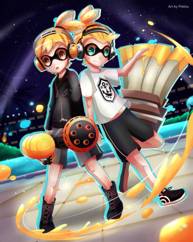 (COMMISSION) Splatoon- Mar and Grey by Pokkiu on DeviantArt