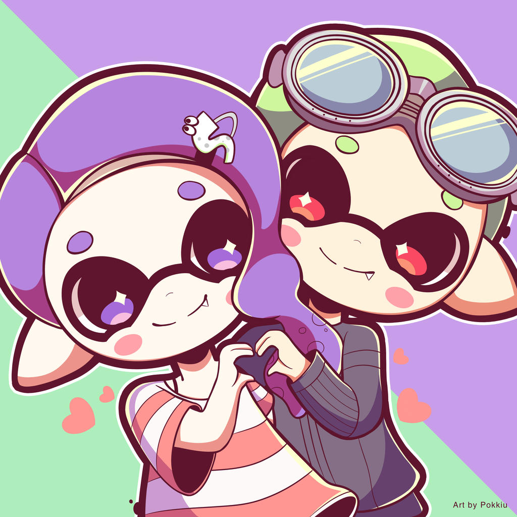 Splatoon commission 8 | Couple by Pokkiu on DeviantArt