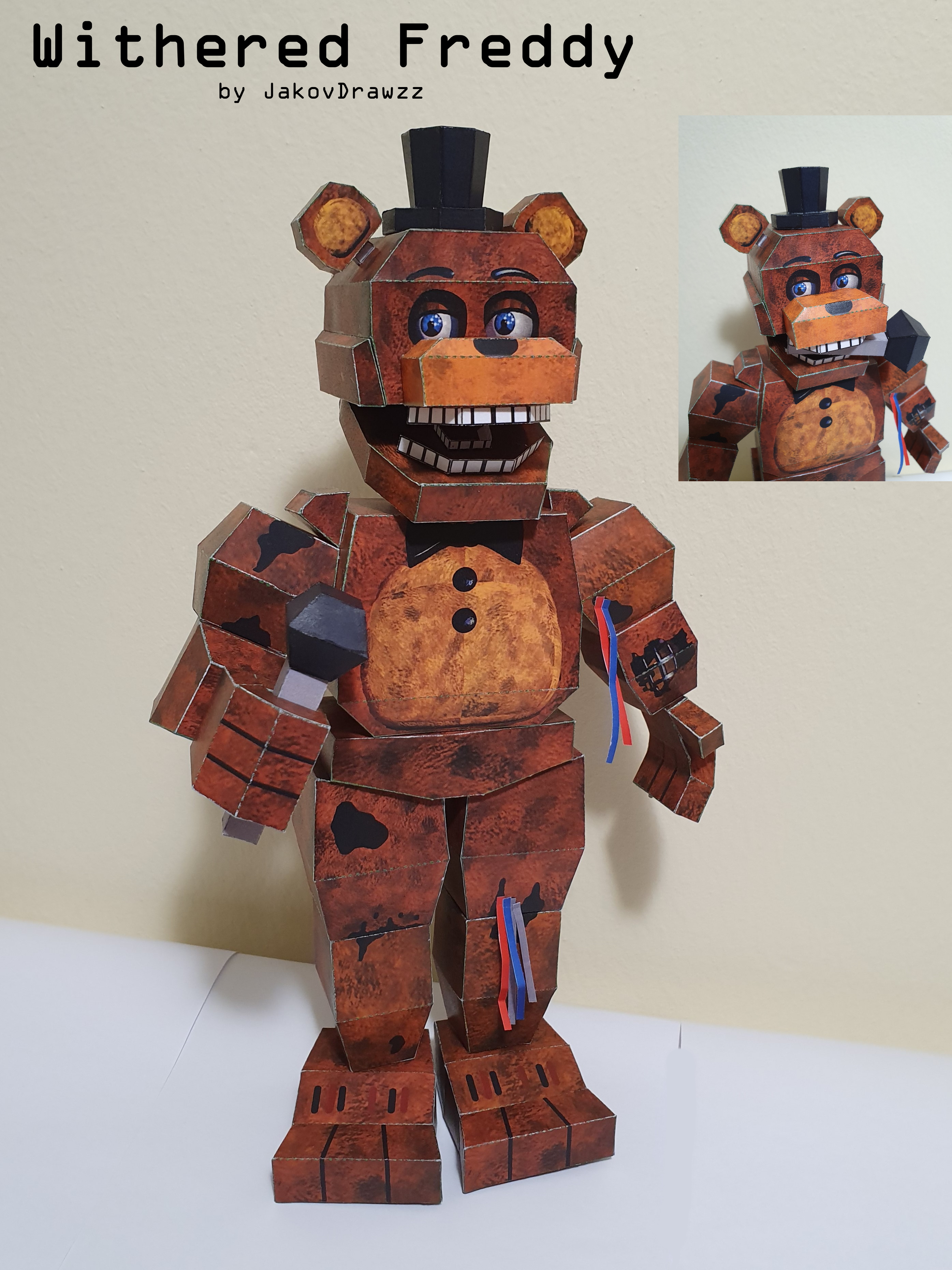 Withered Freddy Fnaf 2 Papercraft by JakovDrawzz