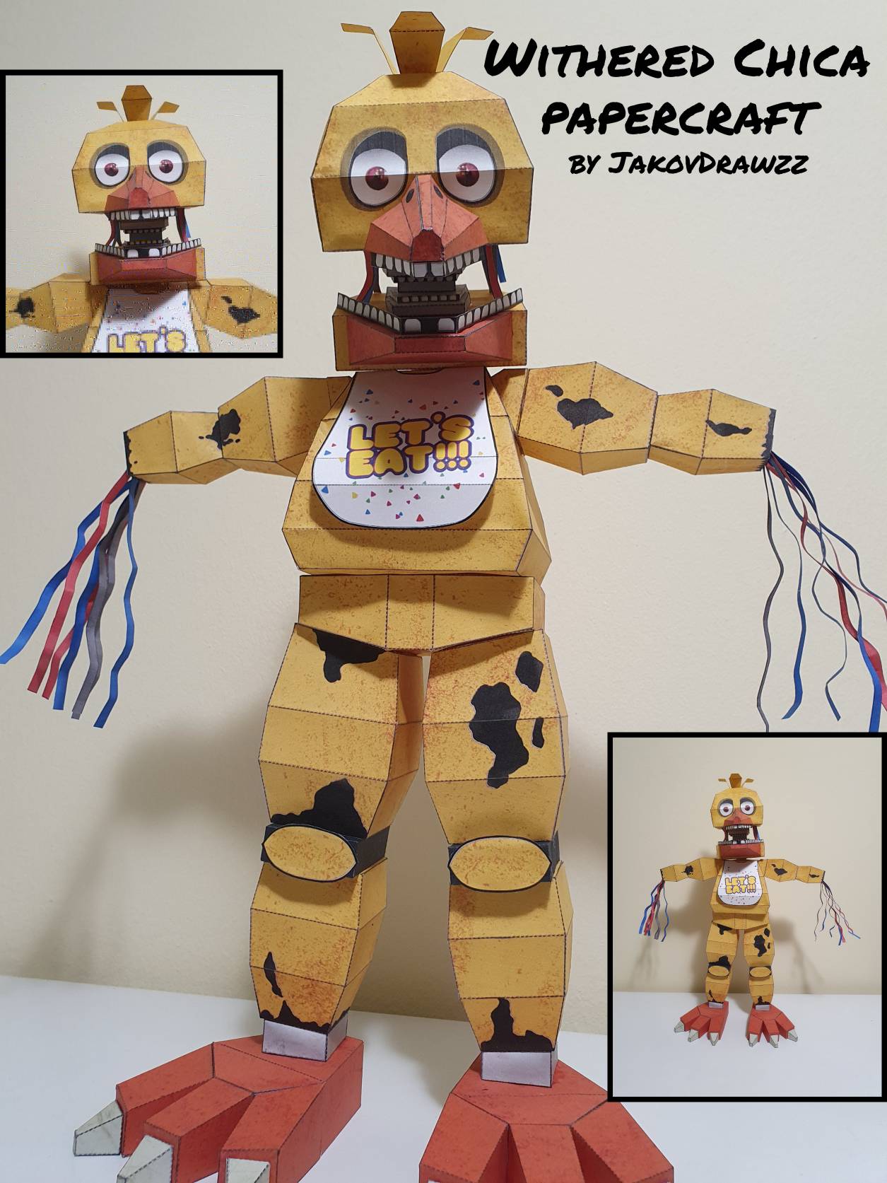 Whitered Freddy Papercraft by: FRYDU1987 by ShadowPlays36 on