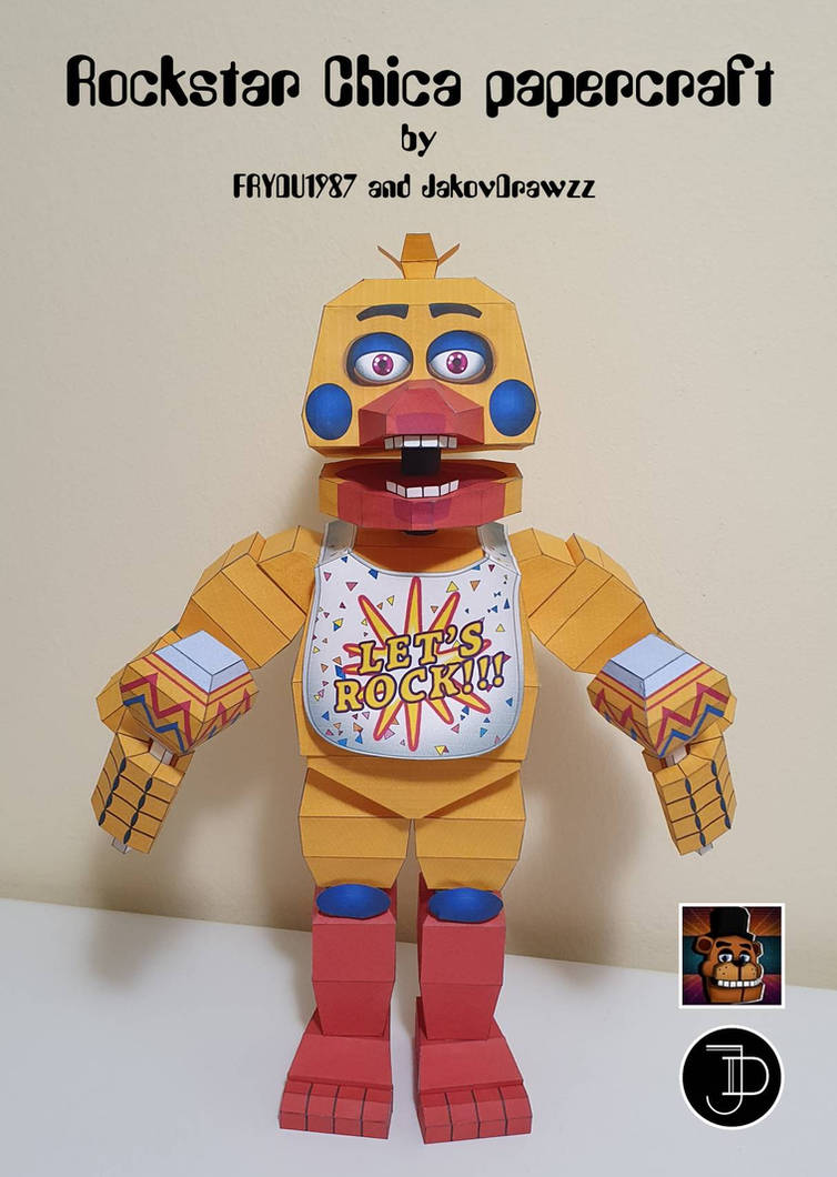 Glamrock Chica Papercraft Project (Working on 2D Model)