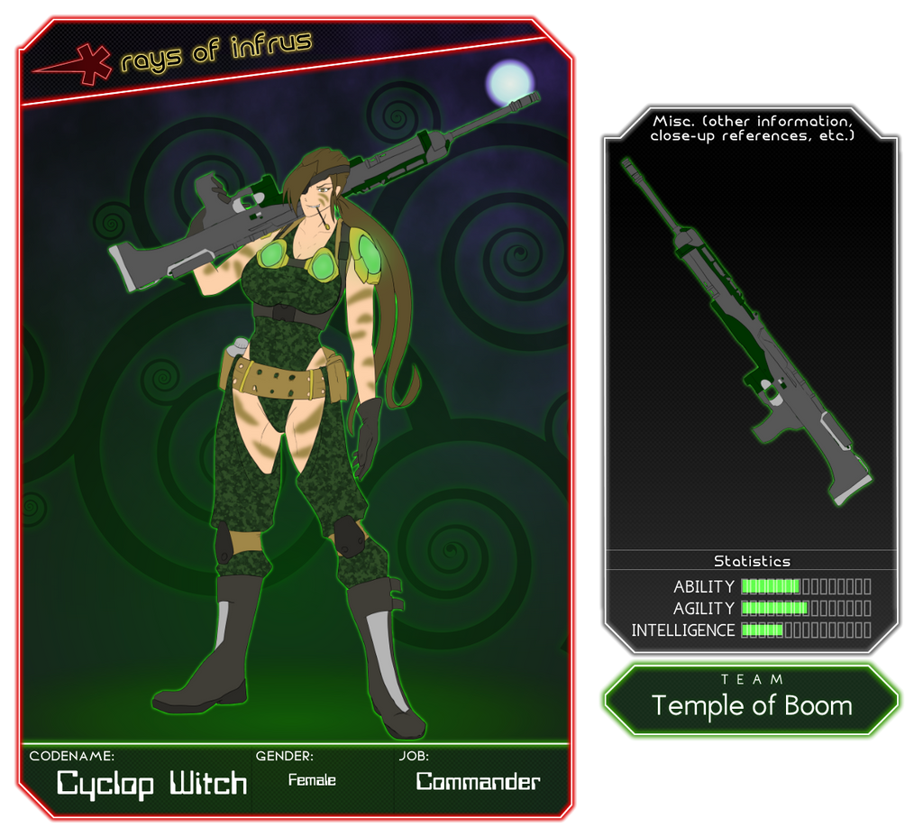 Rays Of Infrus : Green Commander - Cyclop Witch -