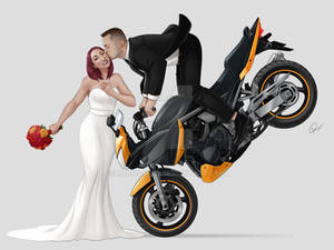 What's a wedding without a bike...