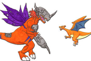 Metalgreymon vs Charizard