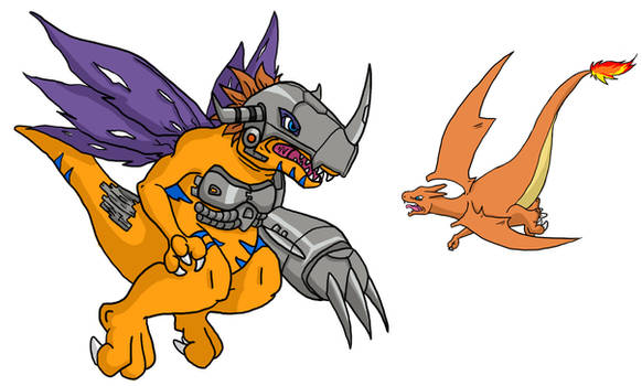 Metalgreymon vs Charizard 2