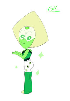 Peridot in shorts