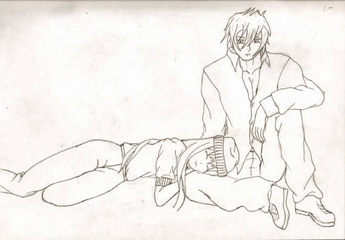 Yuki and Cain Lineart