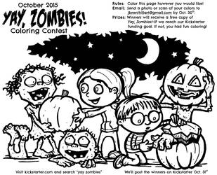 Zombie Coloring Contest by jbrenthill