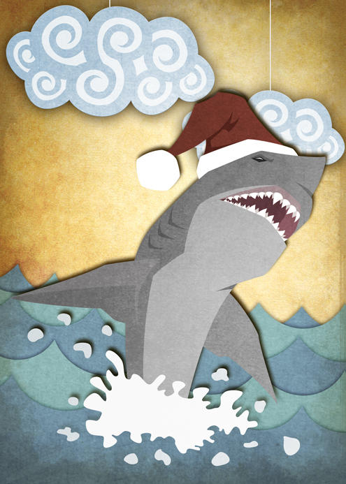 Christmas Shark by TiffanySketches