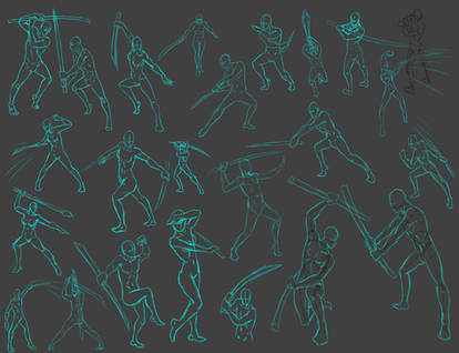 sword Action poses