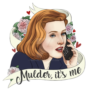 'Mulder, it's me' sticker design