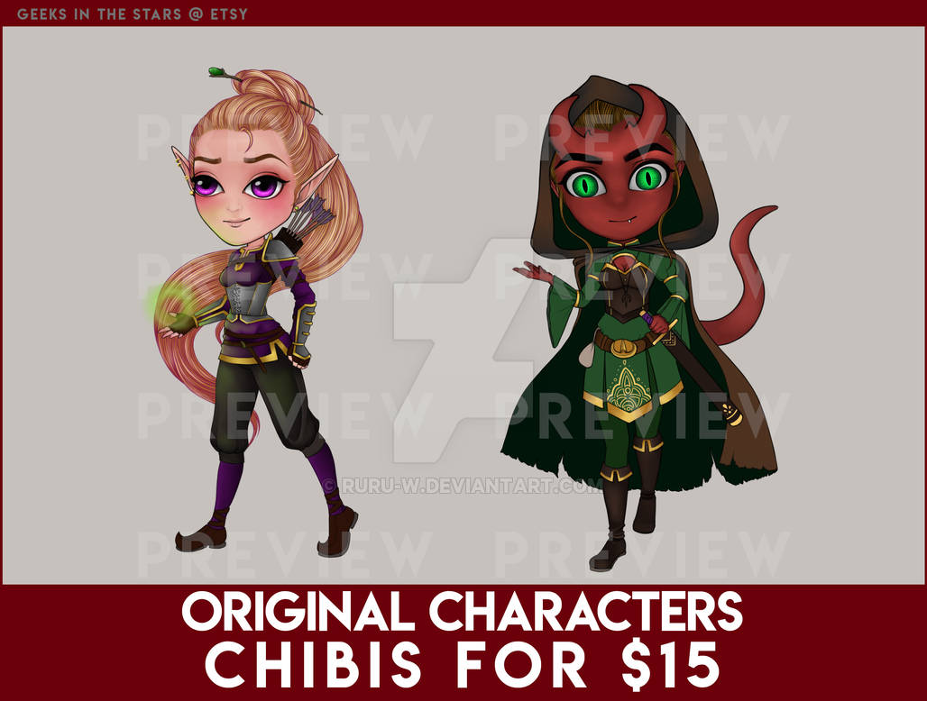Fantasy DnD RPG and OC Chibi Commissions by Ruru-W on DeviantArt