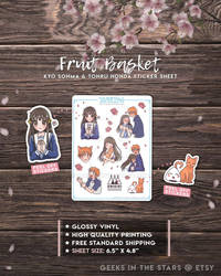 Fruits Basket Sticker Sheet | Kyo x Tohru