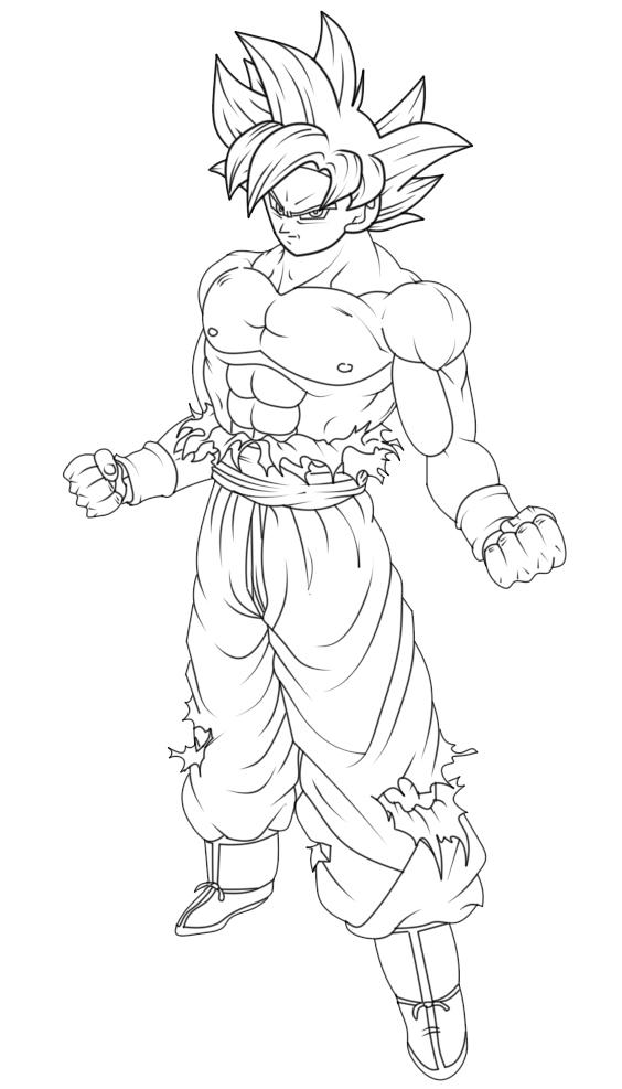 Lineart Goku Ultra Instinct Full By Lineartth On Deviantart