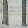Great East Lake Boat Launch in Winter
