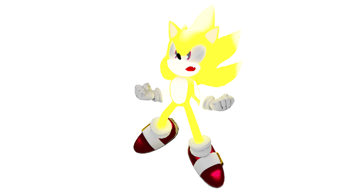Super Sonic Render 2 by MultiverseShadow on DeviantArt