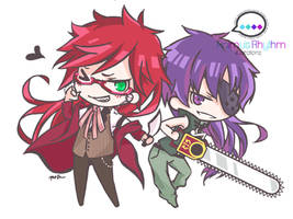 Grell Sutcliff and Minene Uryu