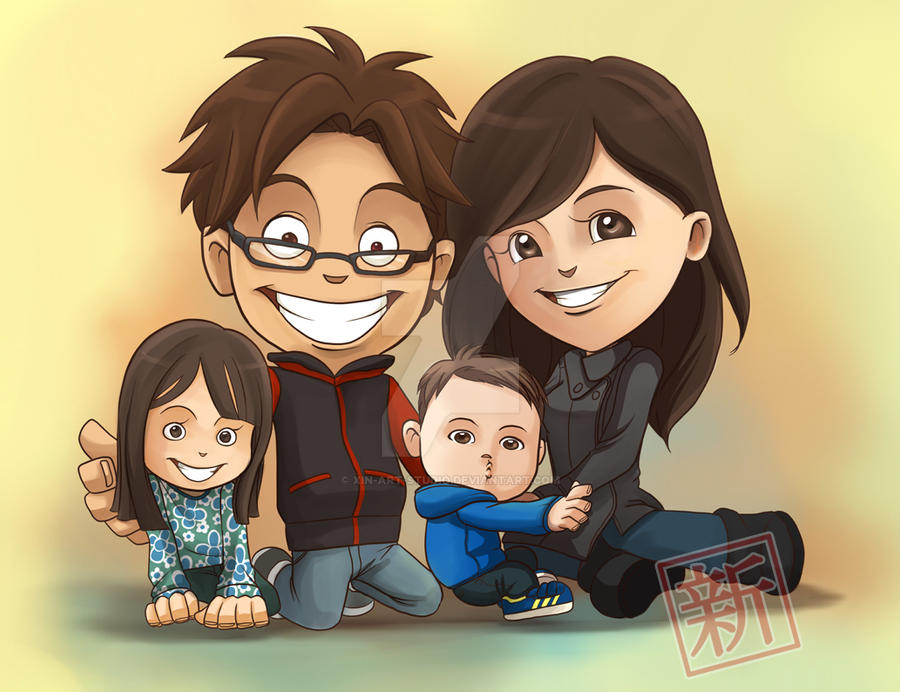 Family Deviantart Family Portrait by Xin-Art-Studio on DeviantArt
