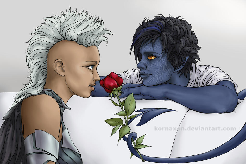 no thorns ororo munroe and kurt wagner