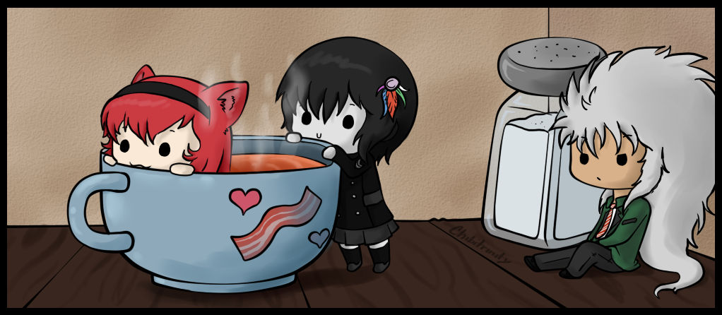 Cute Chibis On Table by chibitrinity on DeviantArt