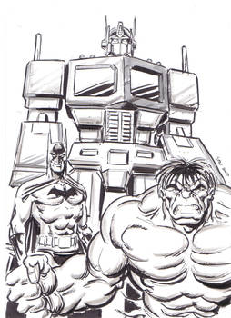 Prime, Batman and the Hulk....