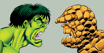 Hulk and Thing... face to face