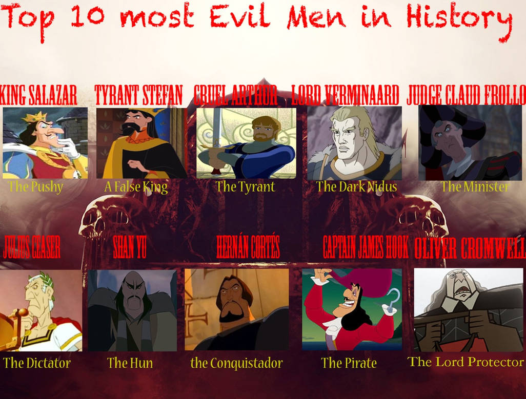 Random Evil Guy Top 10 most evil men in movies by LagovulpesTheGentle on DeviantArt
