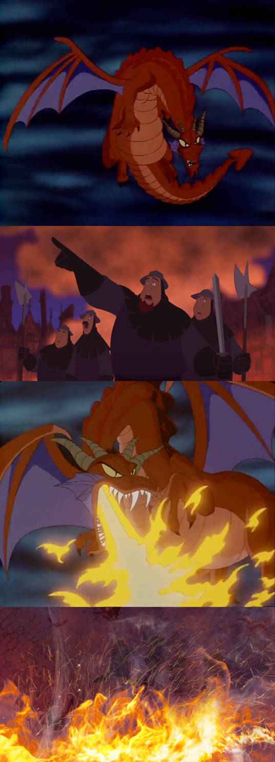 Frollo's Soldiers Scared by a Dragon by LagovulpesTheGentle on DeviantArt